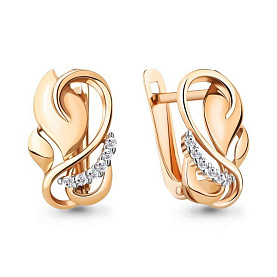 Серьги Аквамарин - Серебро 925, Фианит (арт. 49212А.6)