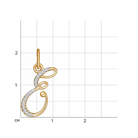 Подвеска SOKOLOV - Золото 585, Фианит (арт. 034530)