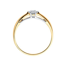 Кольцо SOKOLOV - Золото 375, Фианит (арт. 017494-4)