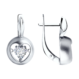 Серьги SOKOLOV - Серебро 925, Swarovski (арт. 89020138)