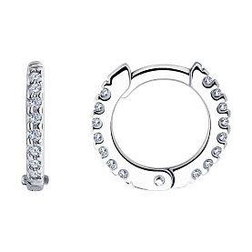 Серьги SOKOLOV - Серебро 925, Фианит (арт. 94025998)