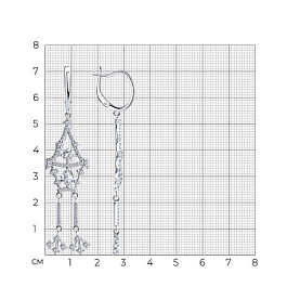 Серьги SOKOLOV - Серебро 925, Фианит (арт. 94026478)