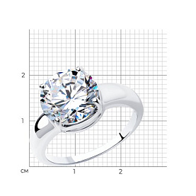 Кольцо SOKOLOV - Серебро 925, Фианит (арт. 94012073)