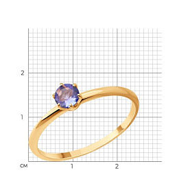 Кольцо SOKOLOV - Серебро 925, Танзанит (арт. 92012182)