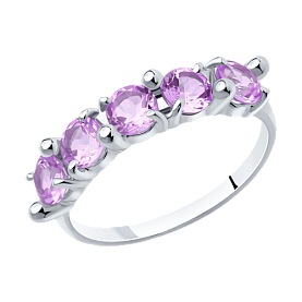 Кольцо Diamant - Серебро 925, Аметист (арт. 94-310-00346-3)