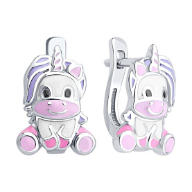 Серьги SOKOLOV - Серебро 925, Эмаль (арт. 94027022)