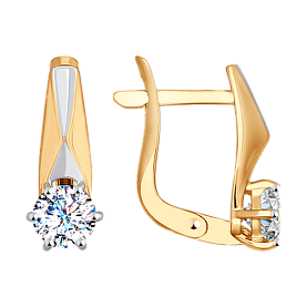 Серьги SOKOLOV - Золото 375, Фианит (арт. 027430-4)