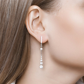 Серьги SOKOLOV - Серебро 925, Фианит (арт. 94020517)