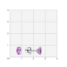 Серьги SOKOLOV - Серебро 925, Аметист (арт. 92021093)