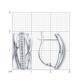 Серьги SOKOLOV - Серебро 925, Фианит (арт. 94027528)