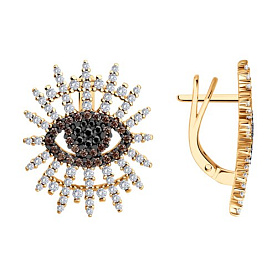 Серьги SOKOLOV - Серебро 925, Фианит (арт. 93022542)