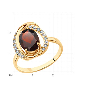 Кольцо SOKOLOV - Серебро 925, Гранат (арт. 92012083)