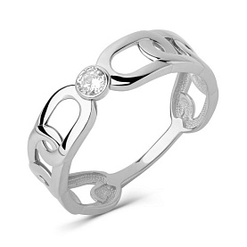 Кольцо ЮФ Династия - Золото 585, Фианит (арт. 020081-3101)