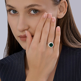 Кольцо SOKOLOV - Серебро 925, Кварц, Фианит (арт. 92014678)