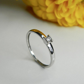 Кольцо Галатея - Серебро 925, Фианит (арт. 2872.1)