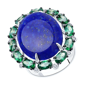 Кольцо Diamant - Серебро 925, Ляпис, Фианит (арт. 94-310-00894-1)