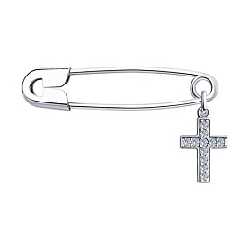 Булавка SOKOLOV - Серебро 925, Фианит (арт. 94040234)