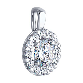 Подвеска SOKOLOV - Серебро 925, Фианит (арт. 94032780)