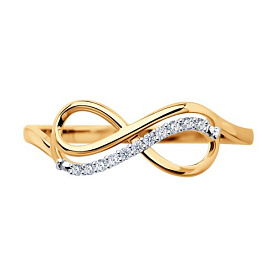 Кольцо SOKOLOV - Золото 585, Фианит (арт. 016622)