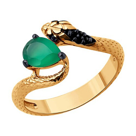 Кольцо SOKOLOV - Серебро 925, Агат, Фианит (арт. 92014544)