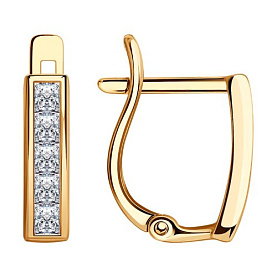 Серьги SOKOLOV - Золото 375, Фианит (арт. 028743-4)