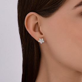 Серьги Diamant - Золото 585, Фианит (арт. 51-122-02838-1)