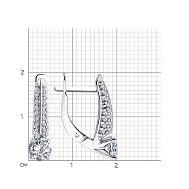 Серьги Diamant - Серебро 925, Фианит (арт. 94-120-02130-1)