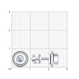 Серьги Diamant - Серебро 925, Фианит (арт. 94-122-01645-1)