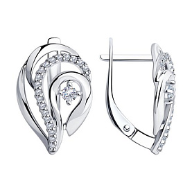 Серьги Diamant - Серебро 925, Фианит (арт. 94-120-00725-1)