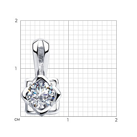 Подвеска SOKOLOV - Серебро 925, Фианит (арт. 94032827)