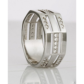 Кольцо Галатея - Серебро 925, Фианит (арт. 2739.1)