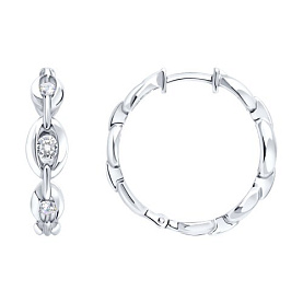 Серьги SOKOLOV - Серебро 925, Фианит (арт. 94027343)