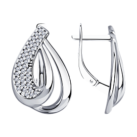 Серьги Diamant - Серебро 925, Фианит (арт. 94-120-00691-1)