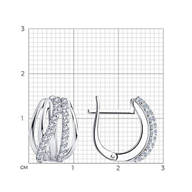 Серьги Diamant - Серебро 925, Фианит (арт. 94-120-00910-1)