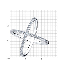 Кольцо SOKOLOV - Серебро 925, Фианит (арт. 94011298)