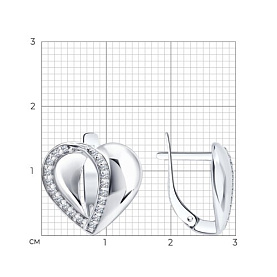 Серьги Diamant - Серебро 925, Фианит (арт. 94-120-00278-1)