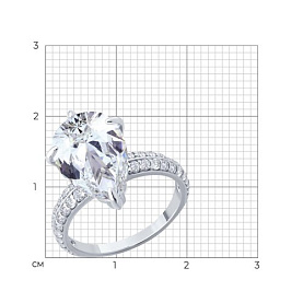 Кольцо SOKOLOV - Серебро 925, Фианит (арт. 94014603)