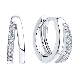 Серьги SOKOLOV - Серебро 925, Фианит (арт. 94027189-91)