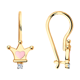 Серьги Diamant - Золото 585, Фианит (арт. 51-120-00685-1)