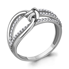 Кольцо Аквамарин - Серебро 925, Фианит (арт. 68346А.5)