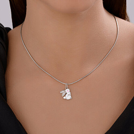 Подвеска Diamant - Серебро 925, Фианит, Эмаль (арт. 94-130-02223-1)