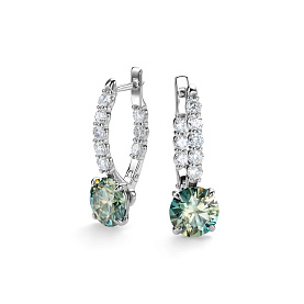 Серьги Дар - Серебро 925, Синтетический муассанит (арт. С-5165рс16139128)