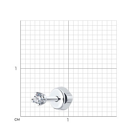 Серьга SOKOLOV - Серебро 925, Фианит (арт. 94170002)
