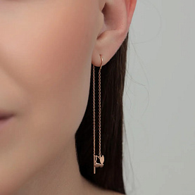 Серьги ЮФ Династия - Золото 375 (арт. 503902-5000)