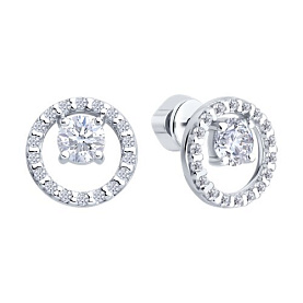 Серьги SOKOLOV - Серебро 925, Фианит (арт. 94026997)