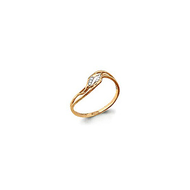 Кольцо Аквамарин - Золото 375, Фианит (арт. 62235А.8)