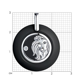 Подвеска Diamant - Серебро 925, Керамика, Фианит (арт. 94-130-01254-1)