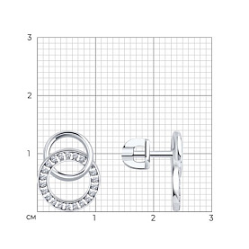 Серьги SOKOLOV - Серебро 925, Фианит (арт. 94027327)