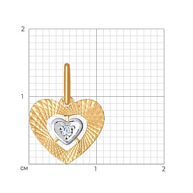 Подвеска SOKOLOV - Золото 585, Фианит (арт. 035341)