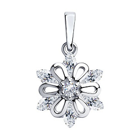 Подвеска SOKOLOV - Серебро 925, Фианит (арт. 94032346)